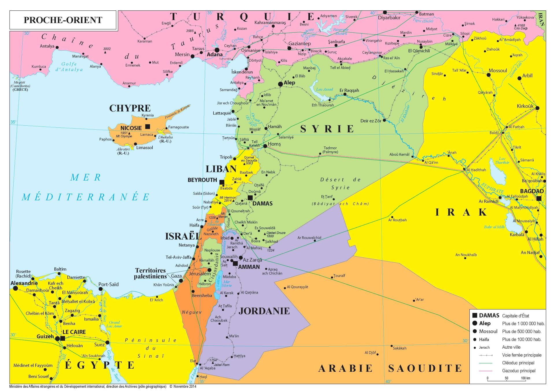 Carte proche orient