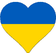 Coeur2 ukraine anime drapeaux