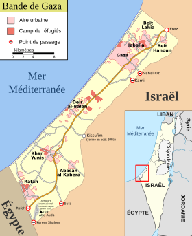 Gaza strip map