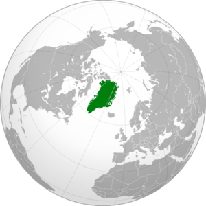 Groenland locator map